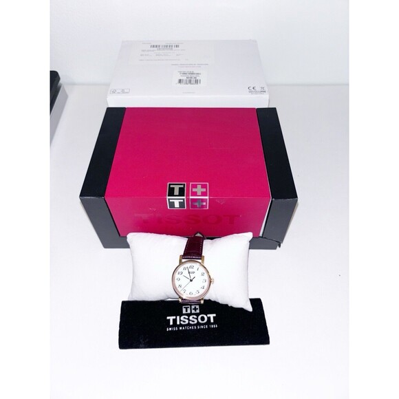 Women’s Tissot Every Time Croc Embossed Leather Watch 30mm - Picture 2 of 12